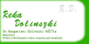 reka dolinszki business card